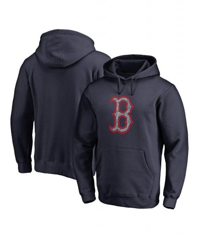 Men's Branded Navy Boston Red Sox Static Logo Pullover Hoodie $41.59 Sweatshirt