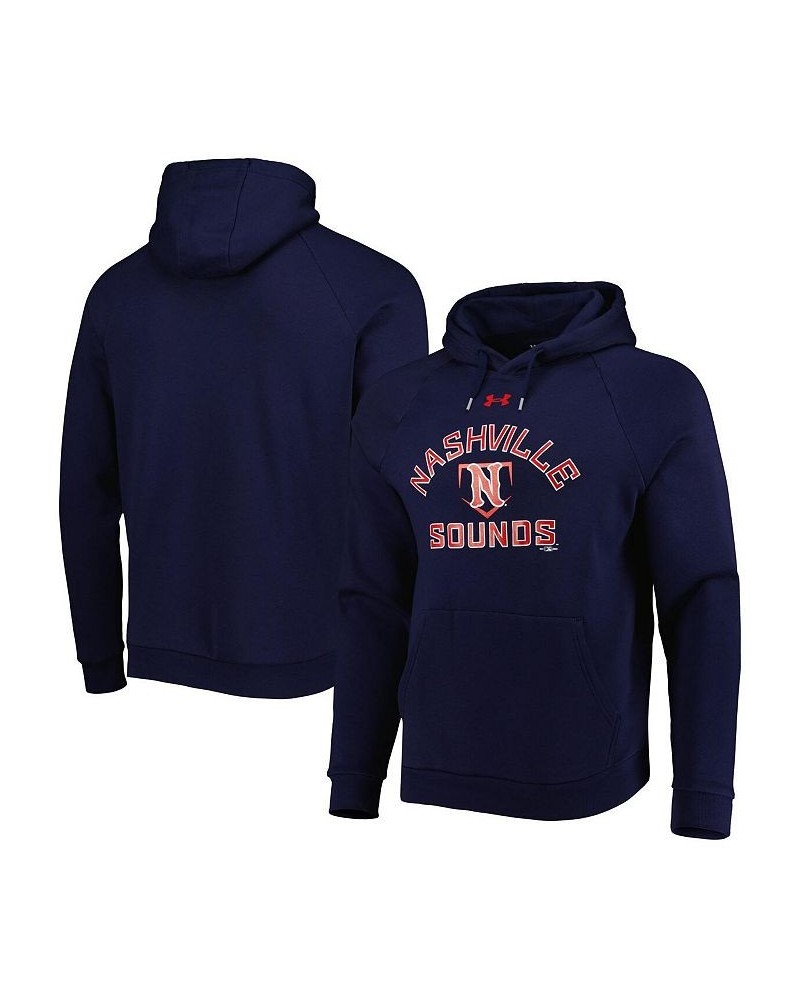 Men's Navy Nashville Sounds All Day Raglan Fleece Pullover Hoodie $30.75 Sweatshirt