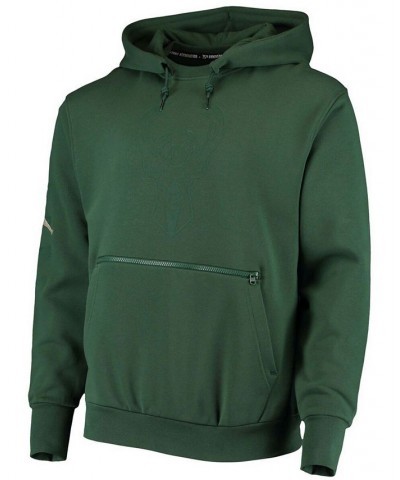 Men's Hunter Green Milwaukee Bucks Statement Edition Courtside Pullover Hoodie $48.00 Sweatshirt