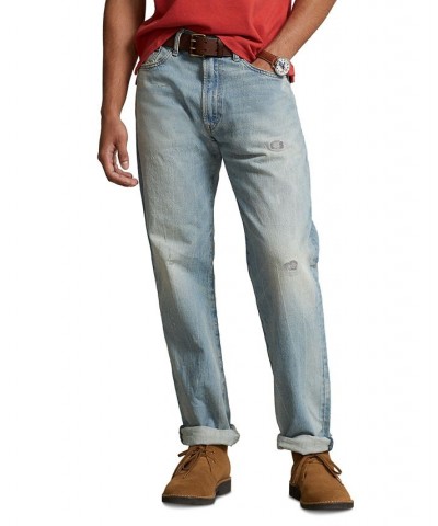 Men's Vintage Classic-Fit Distressed Jeans Blue $41.85 Jeans