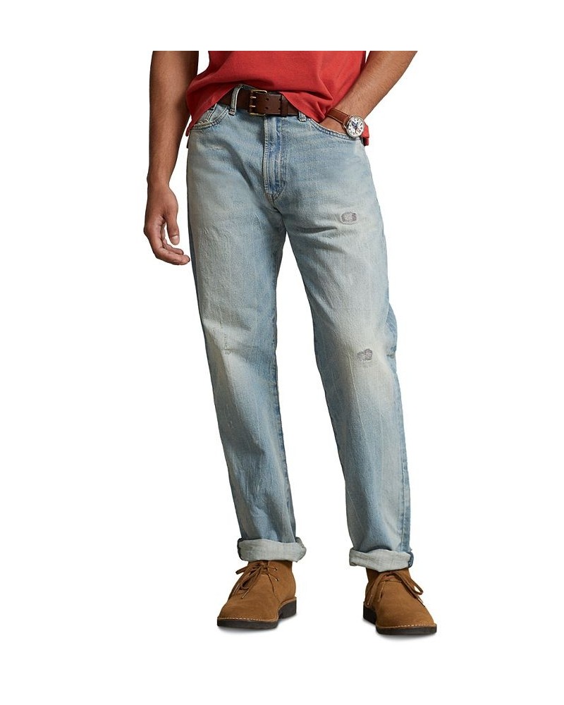 Men's Vintage Classic-Fit Distressed Jeans Blue $41.85 Jeans