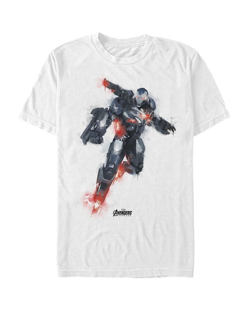 Marvel Men's Avengers Endgame Dripping Paint War Machine Short Sleeve T-Shirt White $20.64 T-Shirts