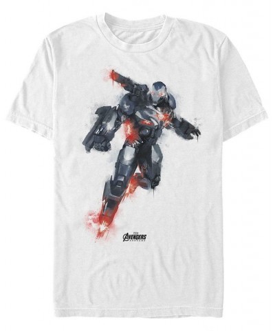 Marvel Men's Avengers Endgame Dripping Paint War Machine Short Sleeve T-Shirt White $20.64 T-Shirts