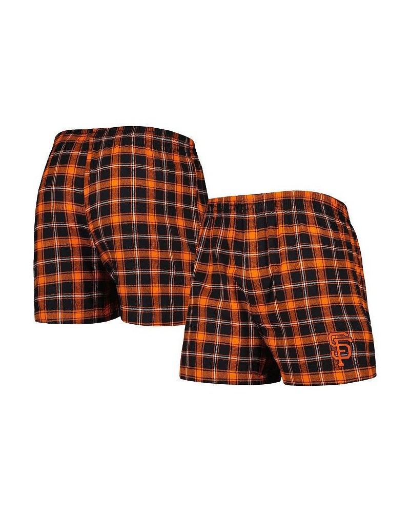 Men's Black, Orange San Francisco Giants Ledger Flannel Boxers $18.19 Underwear