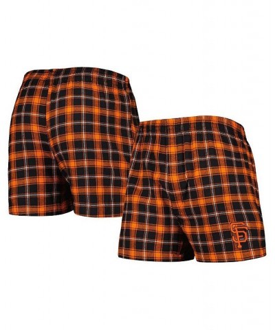 Men's Black, Orange San Francisco Giants Ledger Flannel Boxers $18.19 Underwear