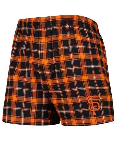 Men's Black, Orange San Francisco Giants Ledger Flannel Boxers $18.19 Underwear