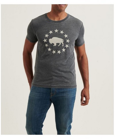 Men's Buffalo Graphic Crewneck T-Shirt Black $17.08 T-Shirts