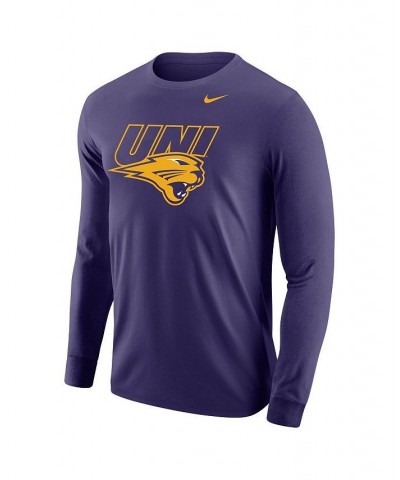 Men's Purple Northern Iowa Panthers Big Logo Performance Long Sleeve T-shirt $21.07 T-Shirts