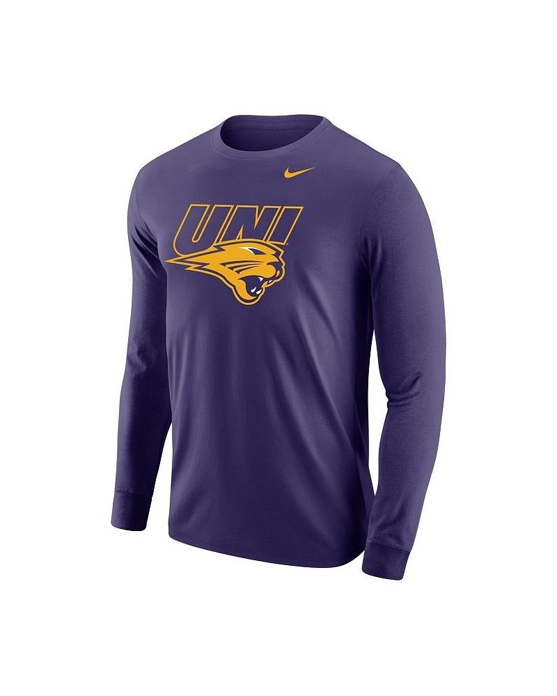 Men's Purple Northern Iowa Panthers Big Logo Performance Long Sleeve T-shirt $21.07 T-Shirts