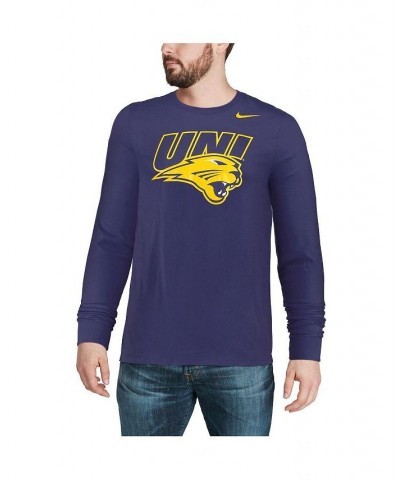 Men's Purple Northern Iowa Panthers Big Logo Performance Long Sleeve T-shirt $21.07 T-Shirts