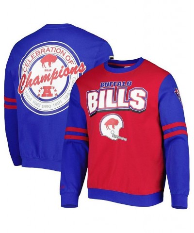 Men's Red Buffalo Bills All Over 2.0 Pullover Sweatshirt $55.20 Sweatshirt