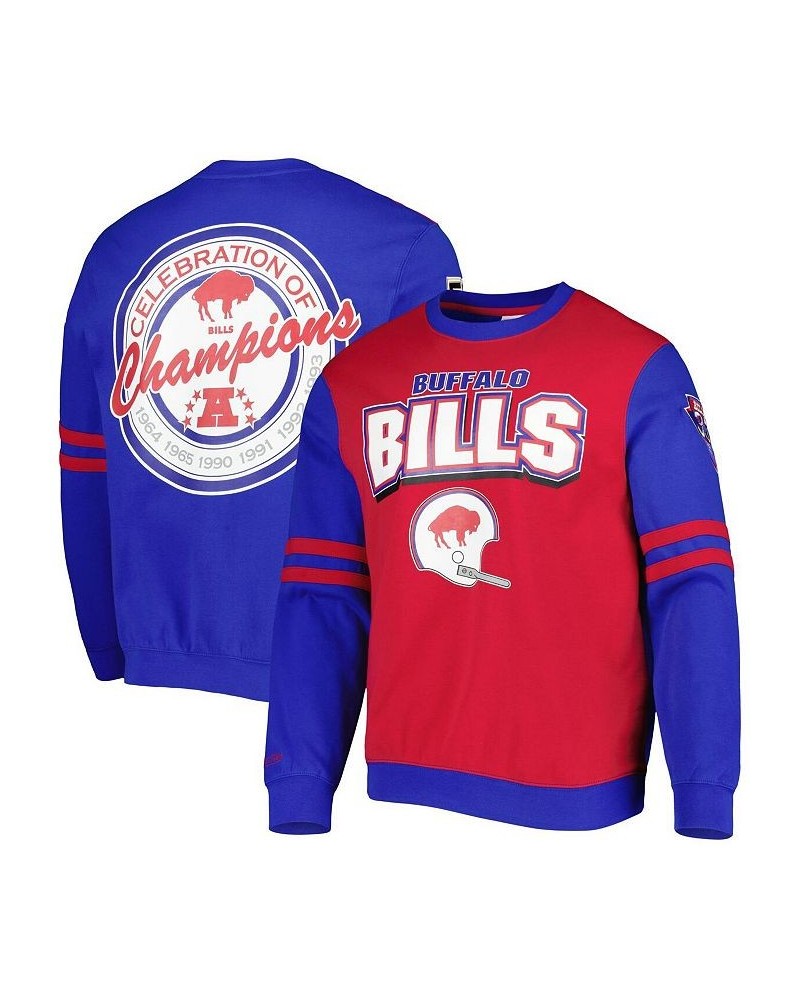 Men's Red Buffalo Bills All Over 2.0 Pullover Sweatshirt $55.20 Sweatshirt