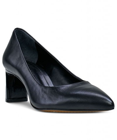 Women's Tritellia Slip-On Block-Heel Pumps Black $40.69 Shoes