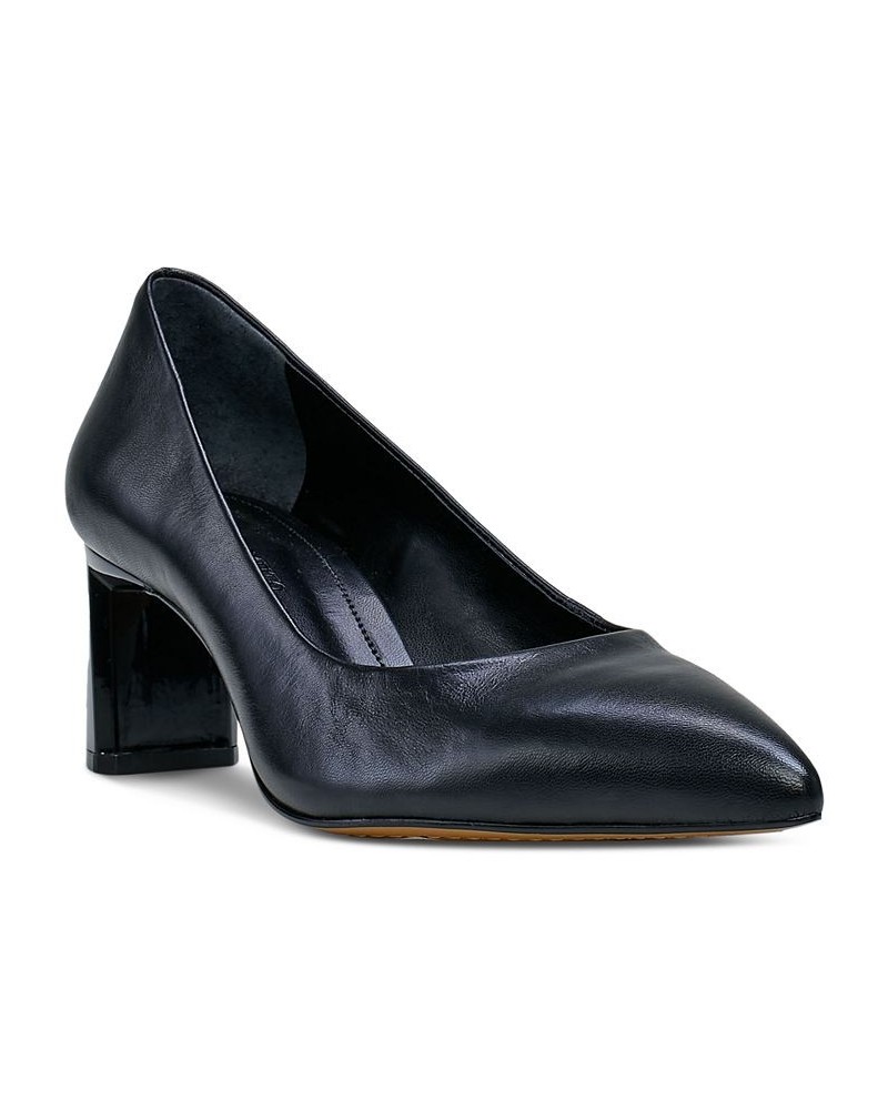 Women's Tritellia Slip-On Block-Heel Pumps Black $40.69 Shoes