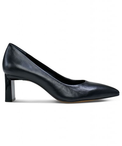 Women's Tritellia Slip-On Block-Heel Pumps Black $40.69 Shoes