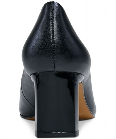 Women's Tritellia Slip-On Block-Heel Pumps Black $40.69 Shoes