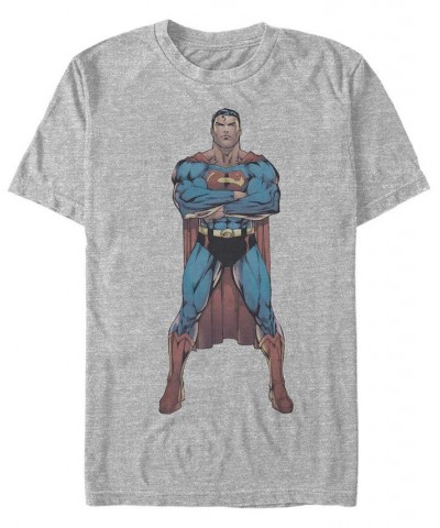 Men's Superman The Man Short Sleeve T-shirt Gray $18.89 T-Shirts