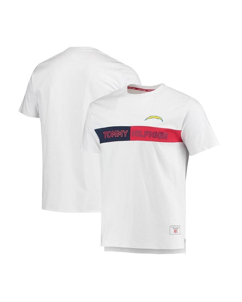 Men's White Los Angeles Chargers Core T-shirt $20.80 T-Shirts