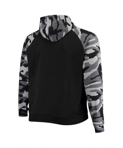 Men's Black Houston Texans Camo Raglan Pullover Hoodie $33.81 Sweatshirt