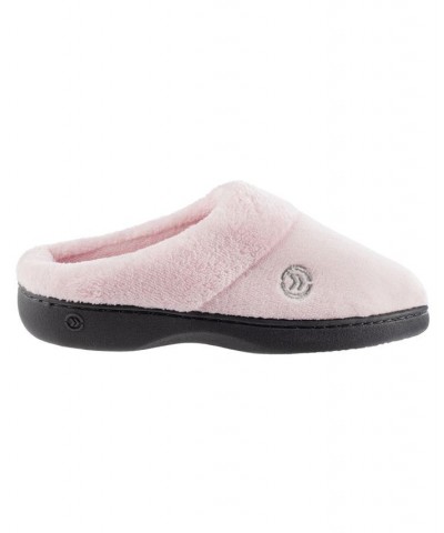 Women's Micro Terry Sport Hoodback Slippers Pink $11.44 Shoes