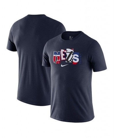 Men's Navy Brooklyn Nets 2021/22 City Edition Essential Wordmark Collage T-shirt $19.07 T-Shirts