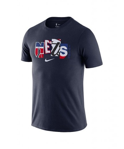 Men's Navy Brooklyn Nets 2021/22 City Edition Essential Wordmark Collage T-shirt $19.07 T-Shirts