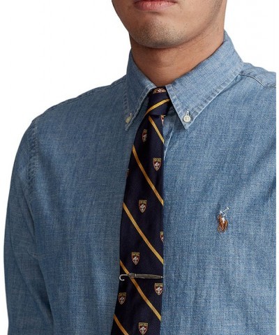 Men's Classic-Fit Indigo Chambray Shirt Blue $63.45 Shirts