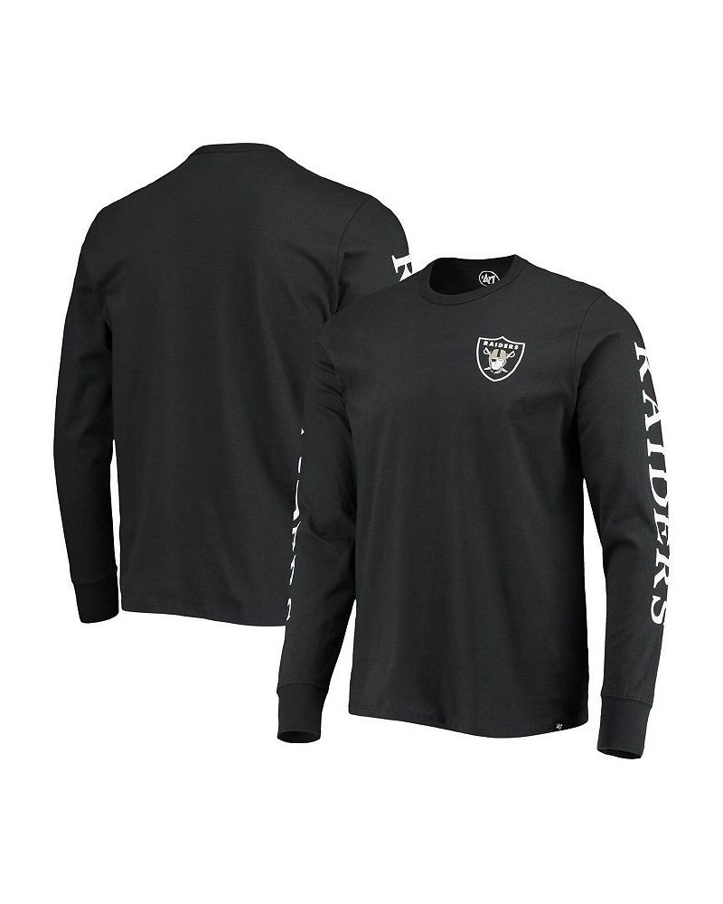 Men's Black Las Vegas Raiders Franklin Long Sleeve T-shirt $22.78 T-Shirts