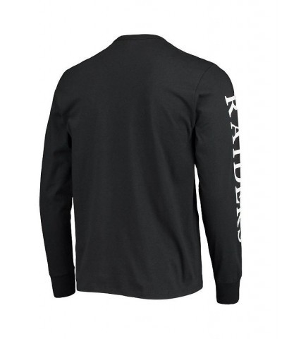 Men's Black Las Vegas Raiders Franklin Long Sleeve T-shirt $22.78 T-Shirts