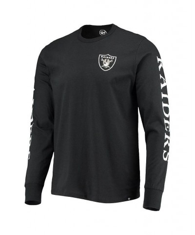 Men's Black Las Vegas Raiders Franklin Long Sleeve T-shirt $22.78 T-Shirts