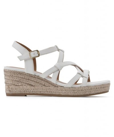 Women's Swayze Wedge Sandals White $38.27 Shoes