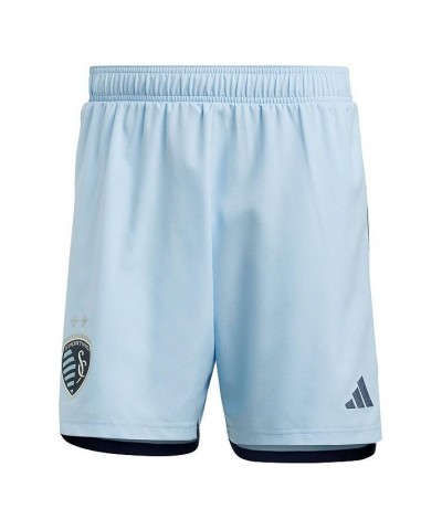 Men's Light Blue Sporting Kansas City 2023 Home AEROREADY Authentic Shorts $29.40 Shorts