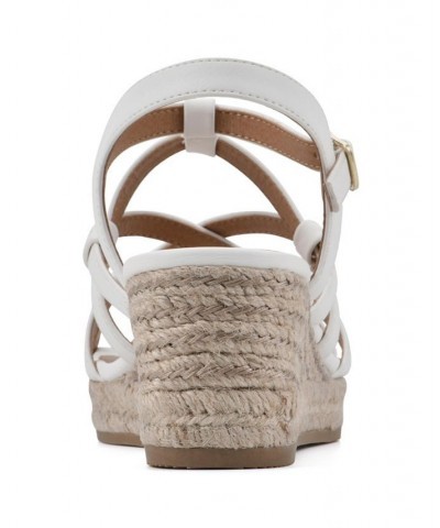 Women's Swayze Wedge Sandals White $38.27 Shoes