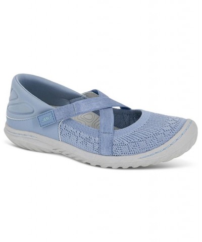 Women's Camila Slip-On Strappy Sneaker Flats Blue $47.17 Shoes