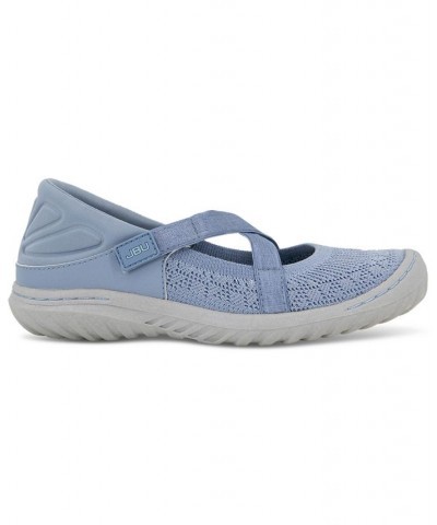 Women's Camila Slip-On Strappy Sneaker Flats Blue $47.17 Shoes