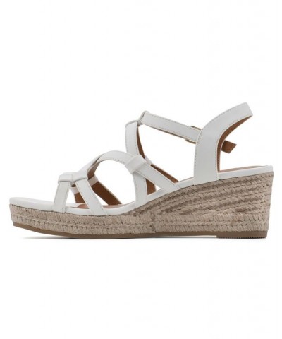 Women's Swayze Wedge Sandals White $38.27 Shoes