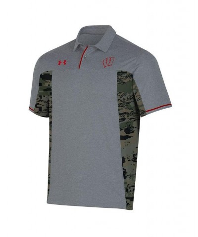 Men's Gray Wisconsin Badgers Freedom Polo Shirt $44.00 Polo Shirts