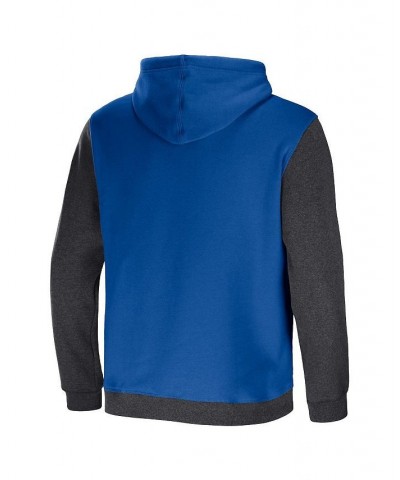 Men's NFL x Darius Rucker Collection by Royal, Charcoal Seattle Seahawks Colorblock Pullover Hoodie $28.29 Sweatshirt