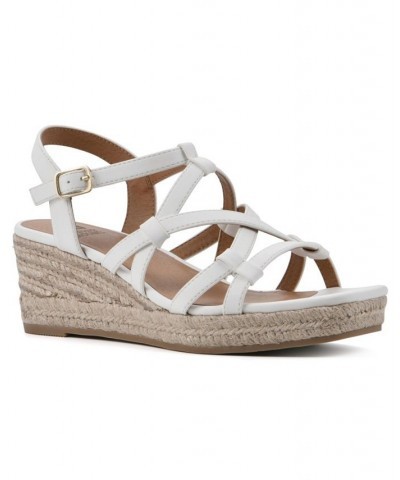 Women's Swayze Wedge Sandals White $38.27 Shoes