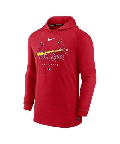 Men's Heather Red St. Louis Cardinals Authentic Collection Early Work Tri-Blend Performance Pullover Hoodie $32.00 Sweatshirt