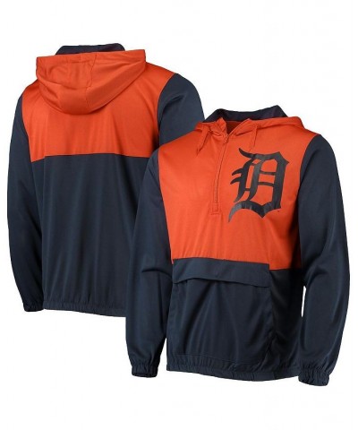 Men's Navy, Orange Detroit Tigers Anorak Half-Zip Hoodie $33.60 Jackets