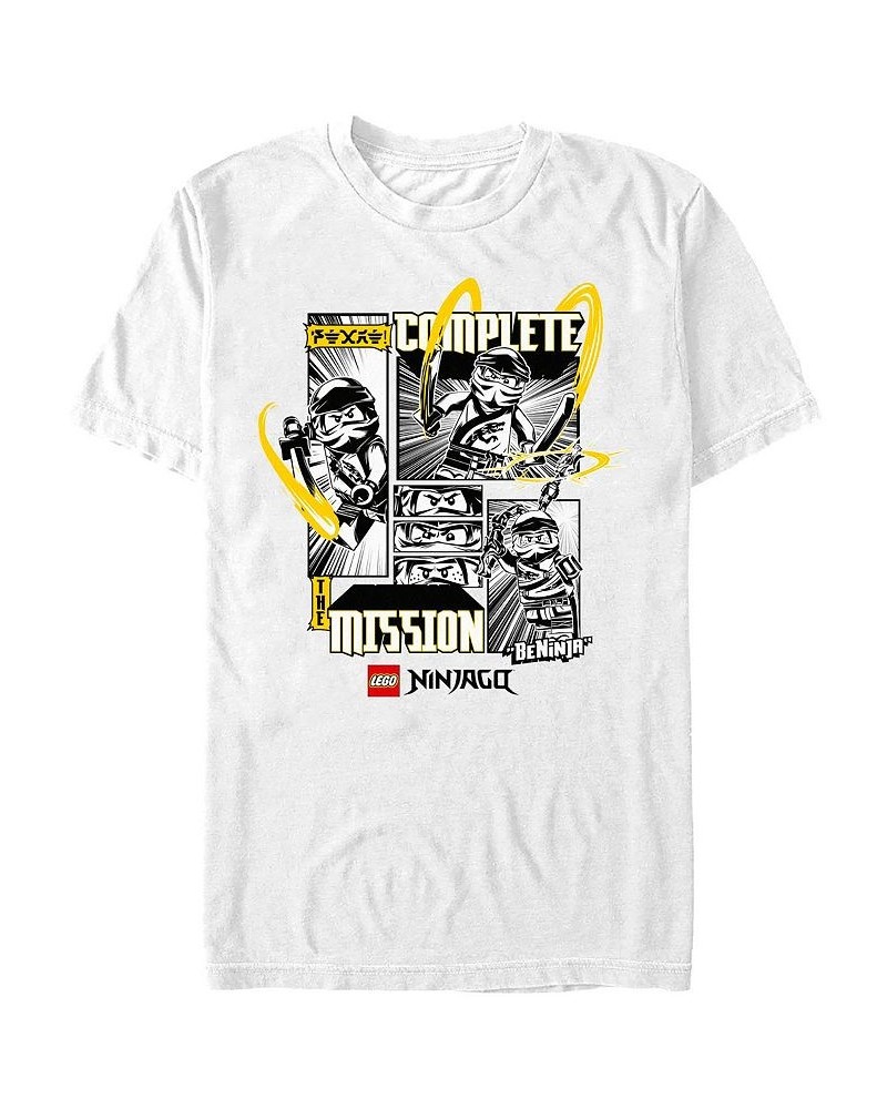 Men's Lego Ninjago the Mission Short Sleeve T-shirt White $17.84 T-Shirts