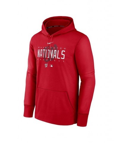 Men's Red Washington Nationals Authentic Collection Pregame Performance Pullover Hoodie $41.80 Sweatshirt