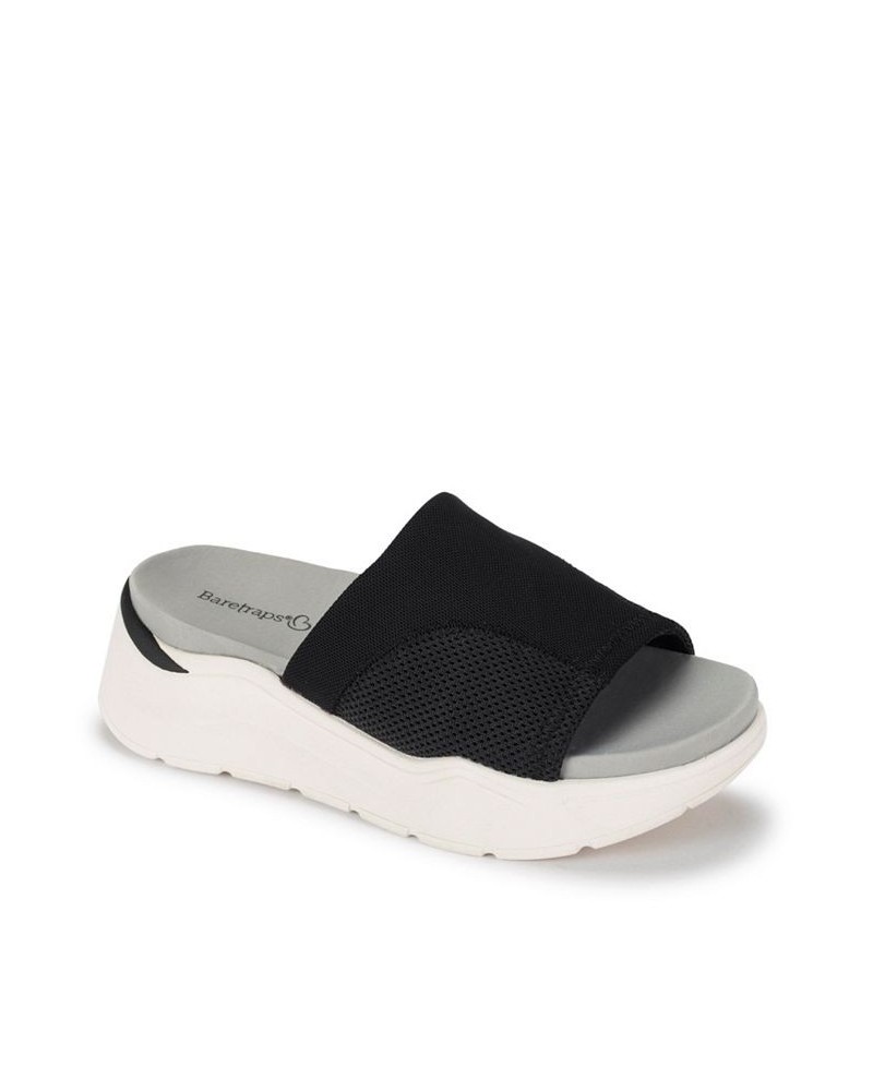 Whisper Platform Slide Sandals Black $45.90 Shoes