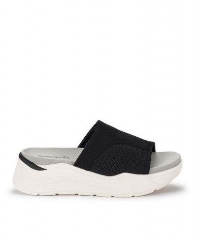 Whisper Platform Slide Sandals Black $45.90 Shoes