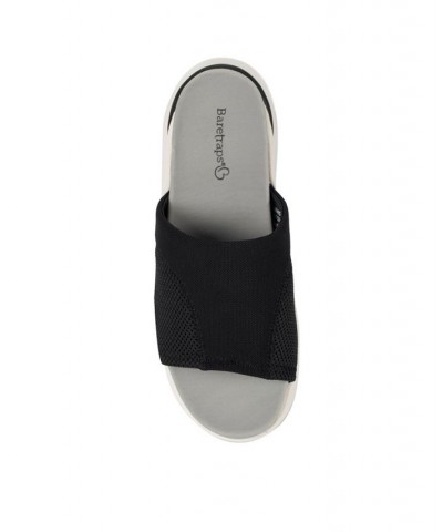 Whisper Platform Slide Sandals Black $45.90 Shoes