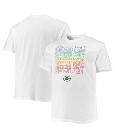 Men's Branded White Green Bay Packers Big and Tall City Pride T-shirt $21.83 T-Shirts