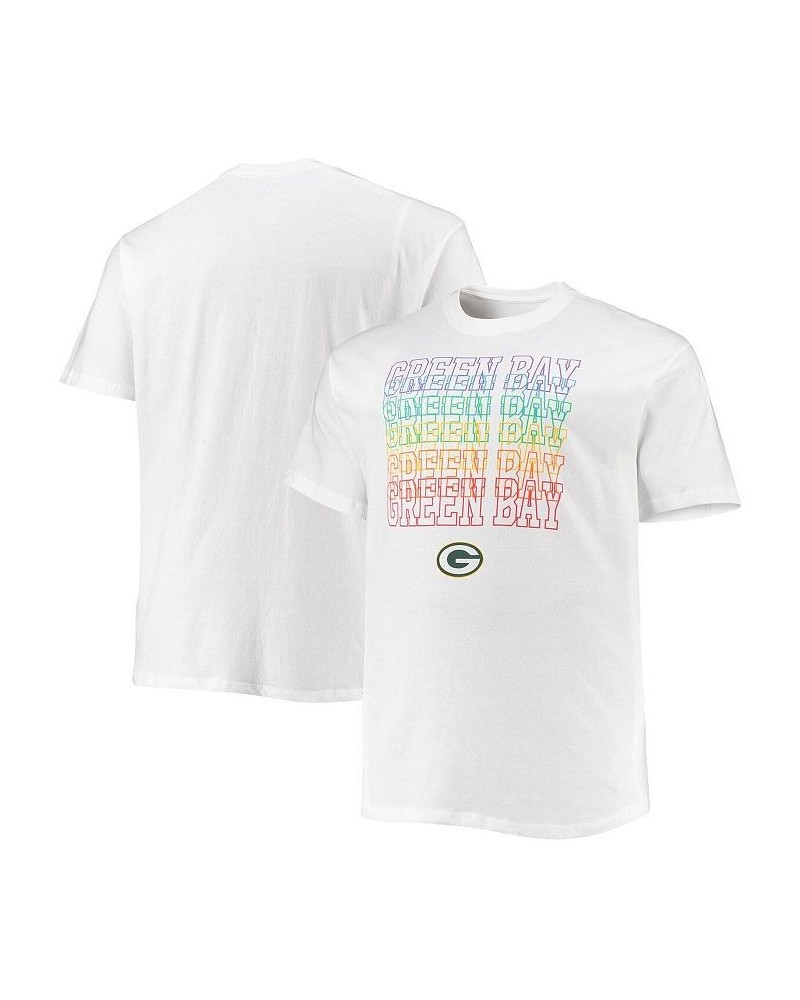 Men's Branded White Green Bay Packers Big and Tall City Pride T-shirt $21.83 T-Shirts