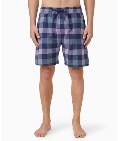 Men's Lounge Drawstring Shorts Navy, Olive, Multi Check $18.45 Pajama