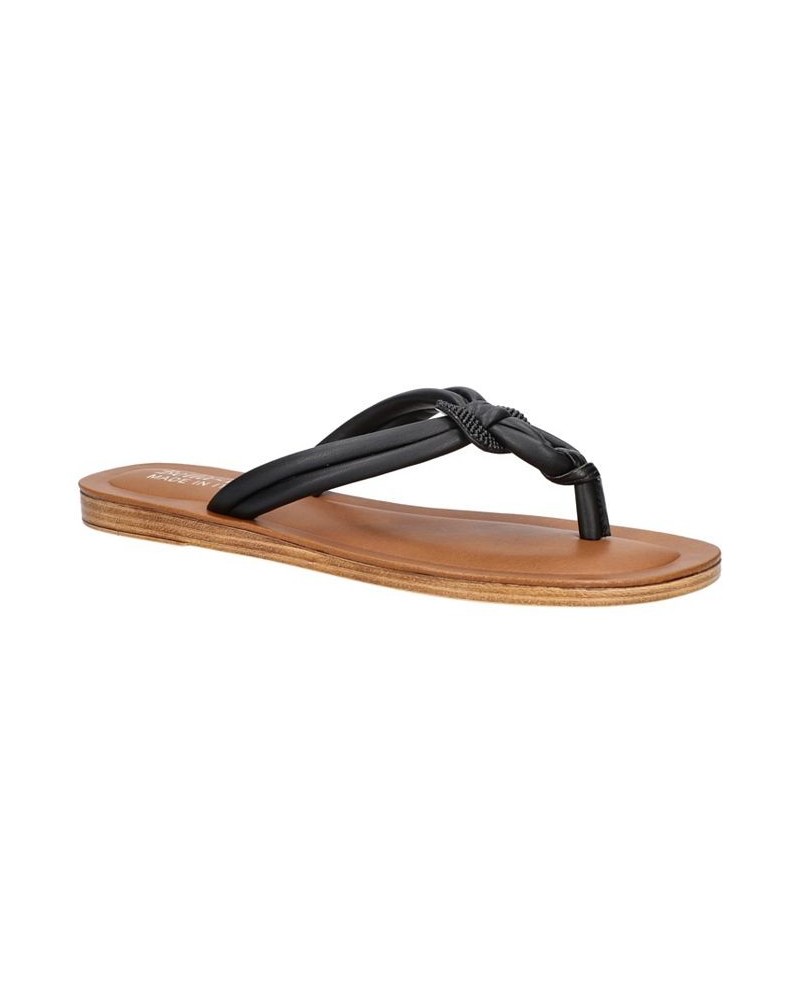 Women's Zev-Italy Thong Sandals Black $33.00 Shoes